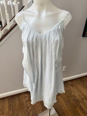 Chelsea Flower Blue Silk Lightweight Mini Dress Size P XS